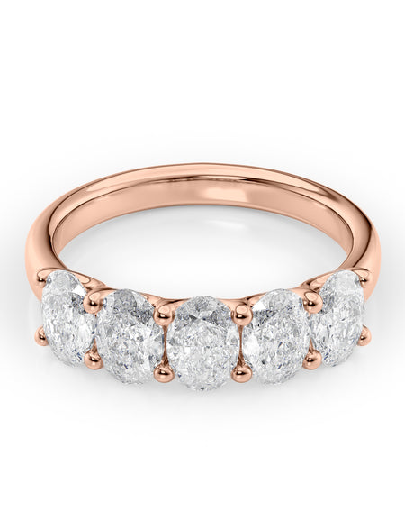 Oval U Prong Anniversary 1ct RG OV