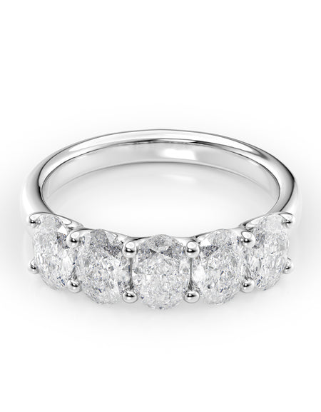 Oval U Prong Anniversary 1ct WG OV