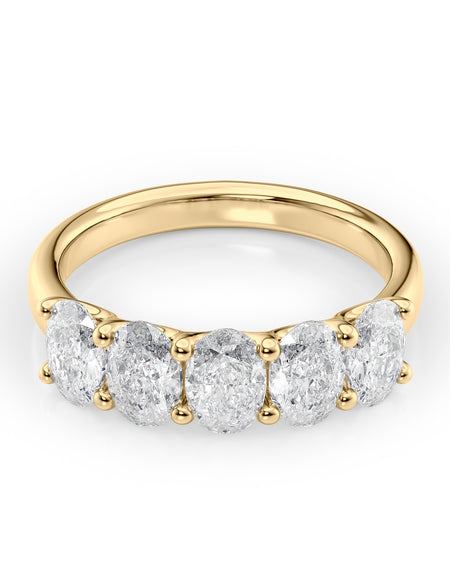 Oval U Prong Anniversary 1ct YG OV