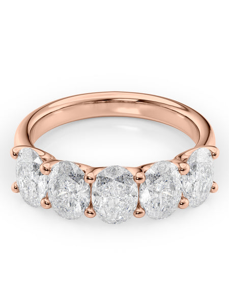 Oval U Prong Anniversary 2.5ct RG OV