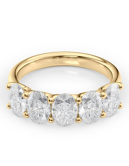 Oval U Prong Anniversary 2.5ct YG OV