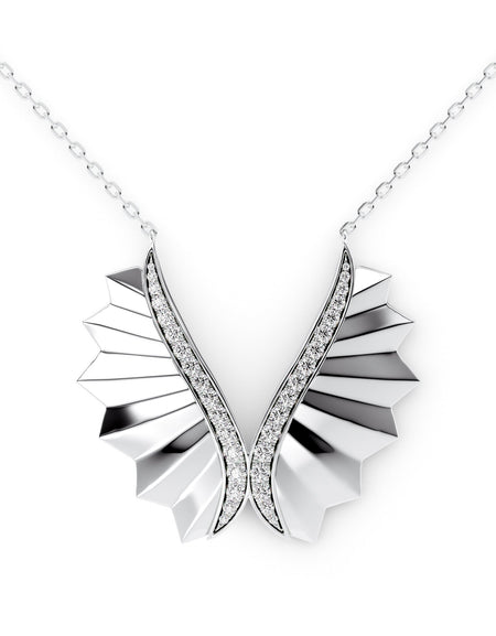 Born To Fly Wings Large Necklace WG