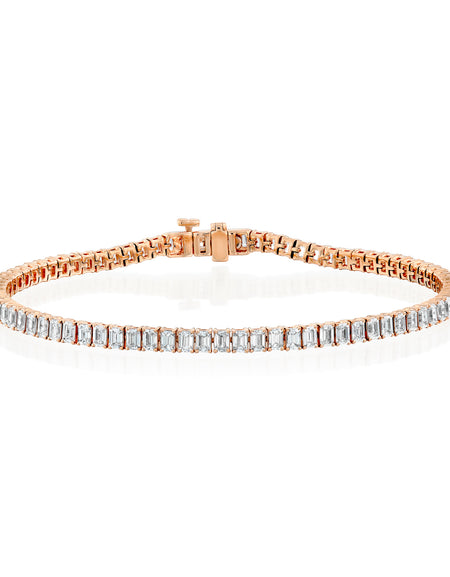 Emerald Tennis Bracelet 4ct RG EM