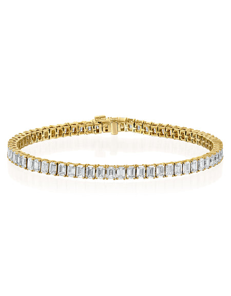 Emerald Tennis Bracelet 6.5ct YG EM