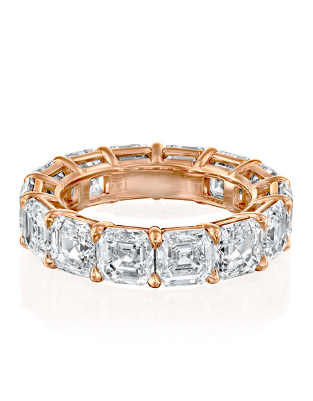 4ct Asscher Eternity 10ct RG ASH