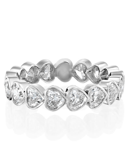 3ct East West Heart Bezel Eternity 3ct WG HS