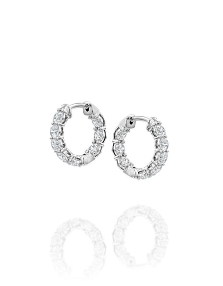 15mm Eternity Hoops 2ct WG R