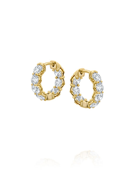 15mm Eternity Hoops 3ct YG R