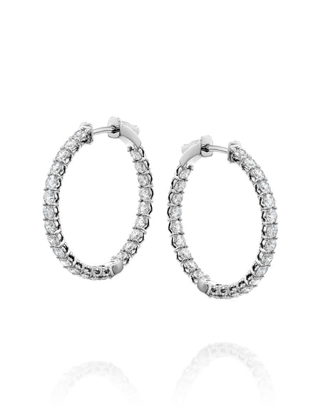 25mm Eternity Hoops 2.5ct WG R
