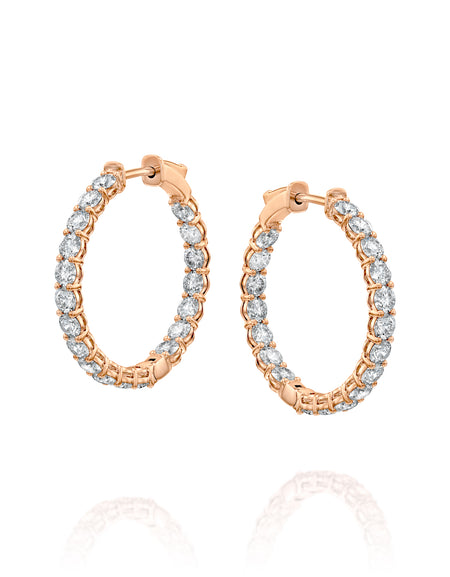 25mm Eternity Hoops  3.5ct RG R