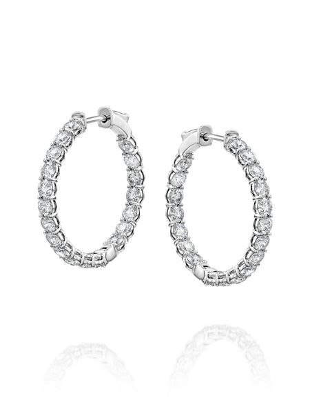 25mm Eternity Hoops  3.5ct WG R