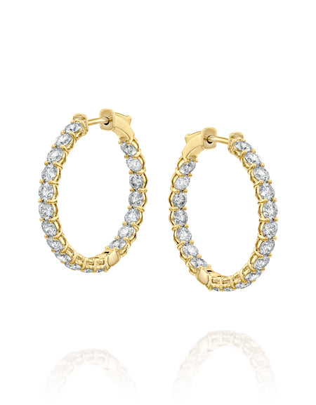 25mm Eternity Hoops  3.5ct YG R