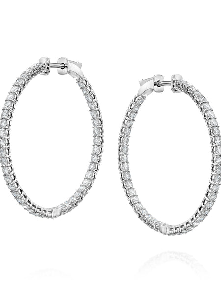 35mm Eternity Hoops  2.5ct WG R