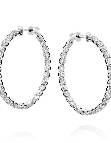 35mm Eternity Hoops  5.5ct WG R