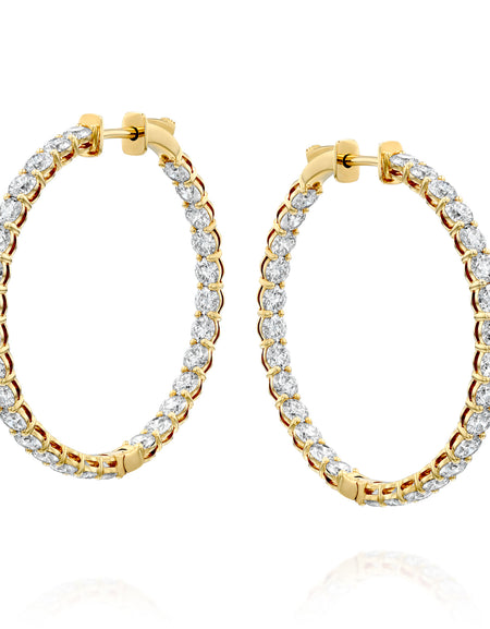 35mm Eternity Hoops  5.5ct YG R