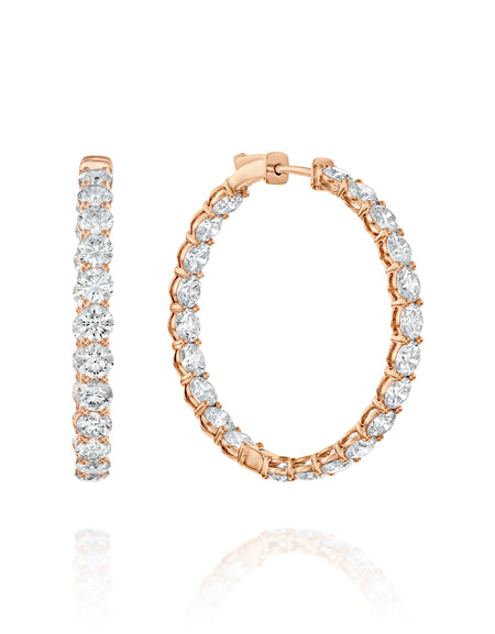 35mm Eternity Hoops  9ct RG R