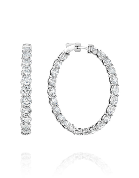 35mm Eternity Hoops  9ct WG R
