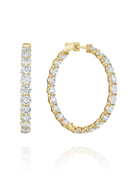 35mm Eternity Hoops  9ct YG R