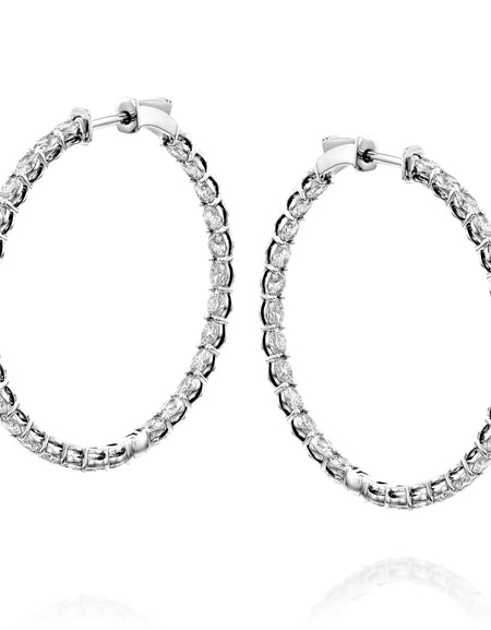 35mm Oval Eternity Hoops 3ct WG OV