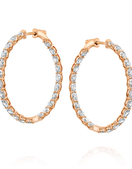 35mm Oval Eternity Hoops 4.5ct RG OV