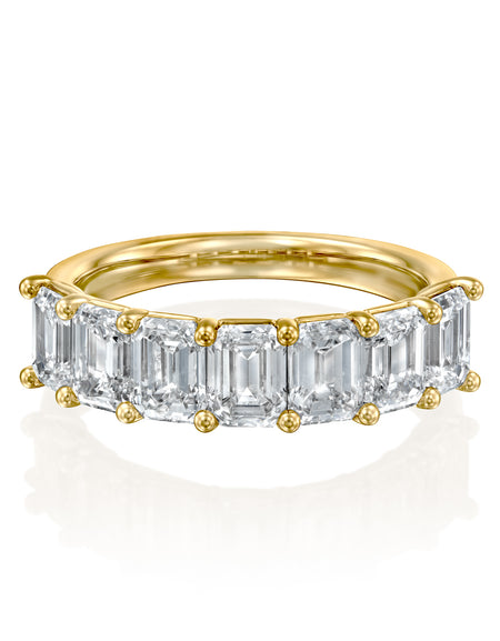 7 Stone 3ct Emerald Anniversary 3ct YG EM