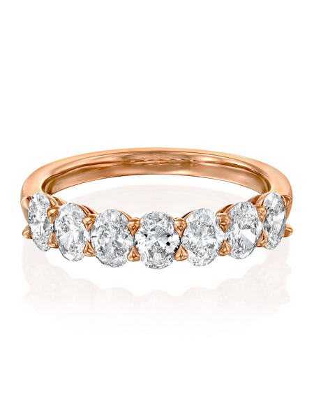 7 Stone 1.5ct Oval Anniversary 1.5ct RG OV