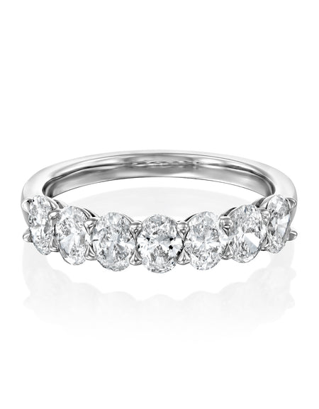 7 Stone 1.5ct Oval Anniversary 1.5ct WG OV