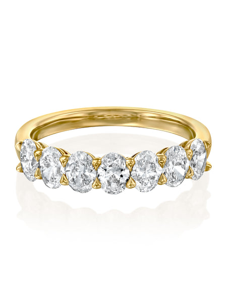 7 Stone 1.5ct Oval Anniversary 1.5ct YG OV