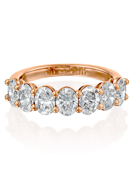 7 Stone 2ct Oval Anniversary 2ct RG OV