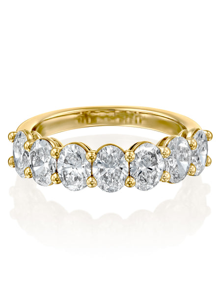 7 Stone 2ct Oval Anniversary 2ct YG OV