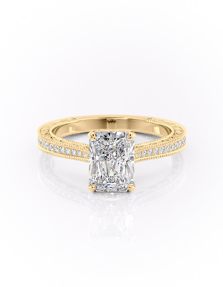 The Pave Cathedral Sierra 2ct YG RAD