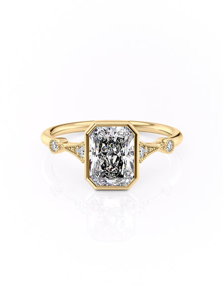 The Bezel Amber 2ct YG RAD