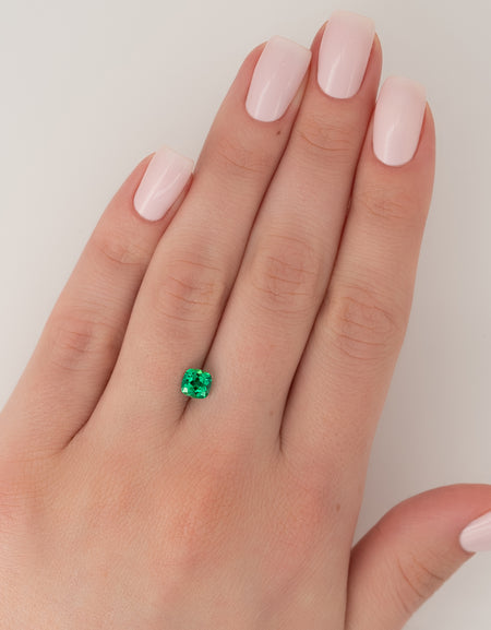 1Ct Cushion Cut Lab Created Emerald