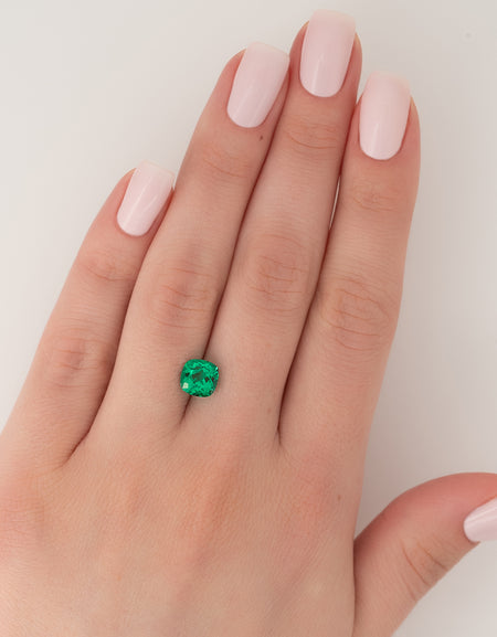 2Ct Cushion Cut Lab Created Emerald