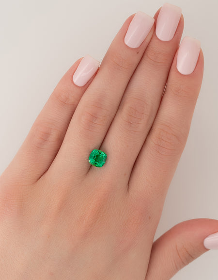 2.5Ct Cushion Cut Lab Created Emerald