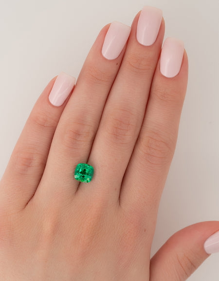 3Ct Cushion Cut Lab Created Emerald