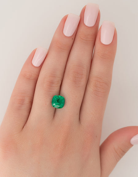 4Ct Cushion Cut Lab Created Emerald