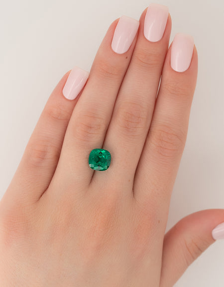5Ct Cushion Cut Lab Created Emerald