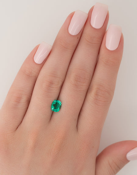 2Ct Elongated Cushion Cut Lab Created Emerald