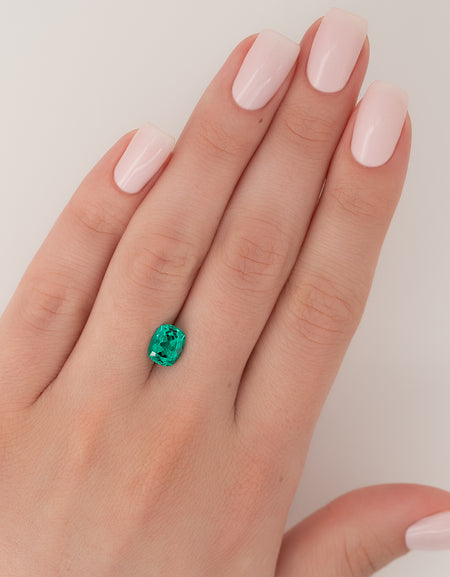 2.5Ct Elongated Cushion Cut Lab Created Emerald