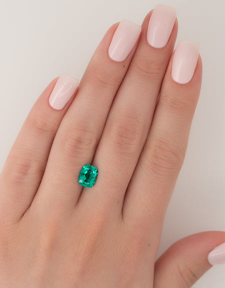3Ct Elongated Cushion Cut Lab Created Emerald