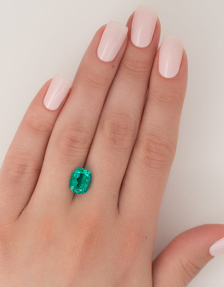 5Ct Elongated Cushion Cut Lab Created Emerald