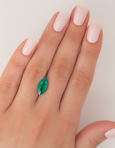 3.5Ct Marquise Cut Lab Created Emerald
