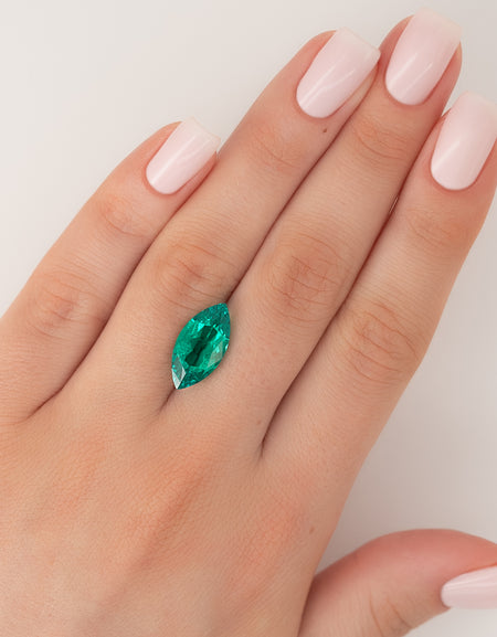 5Ct Marquise Cut Lab Created Emerald