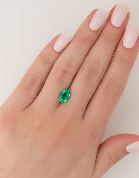 2Ct Oval Cut Lab Created Emerald