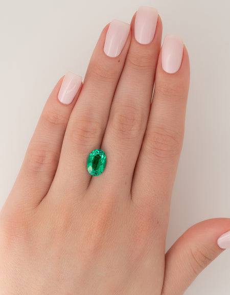 4Ct Oval Cut Lab Created Emerald
