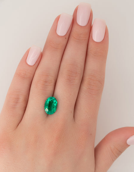 5Ct Oval Cut Lab Created Emerald