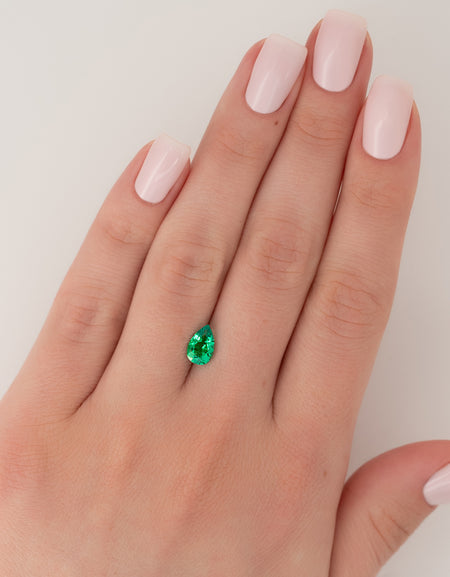 1.5Ct Pear Cut Lab Created Emerald