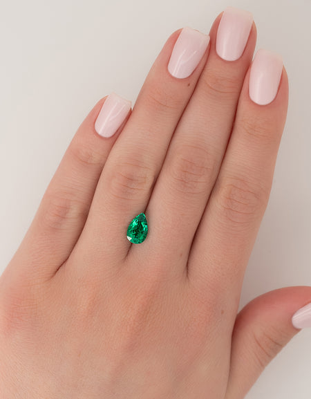 2Ct Pear Cut Lab Created Emerald