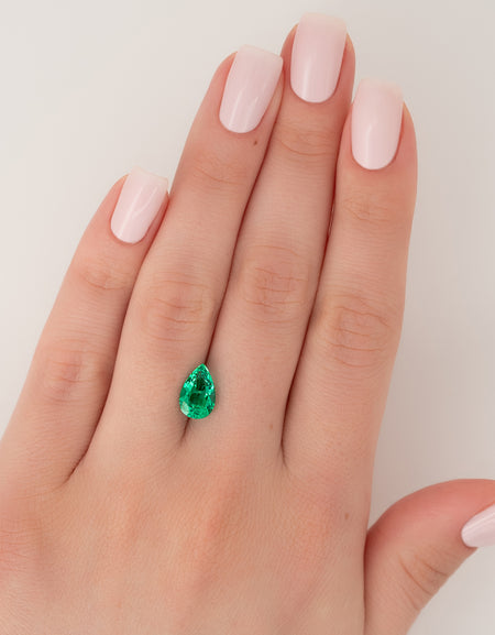 2.5Ct Pear Cut Lab Created Emerald
